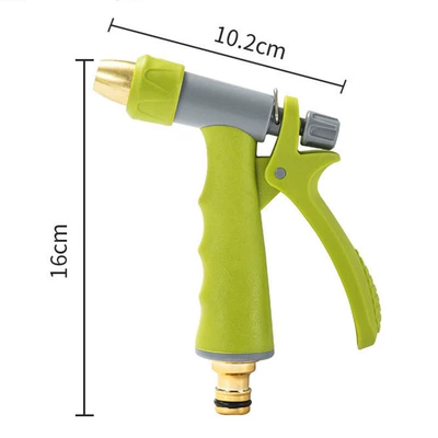 Car Wash High-Pressure Water Gun for Home Use, Abs Material, Fan-Shaped Water Spray, Multi-Level Adjustment, Powerful Cleaning Set (High pressure car wash water gun) - green