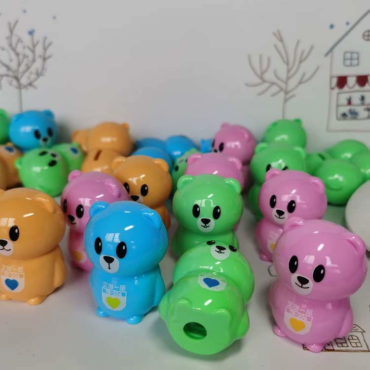 Sharpener, cute small stationery for early age, with little bears, wholesale
