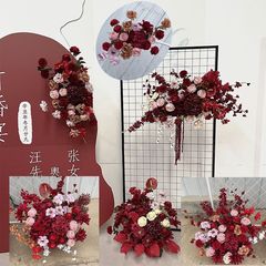 結婚式の赤い本は装飾シミュレーションの赤い花芸kt板を紹介します。