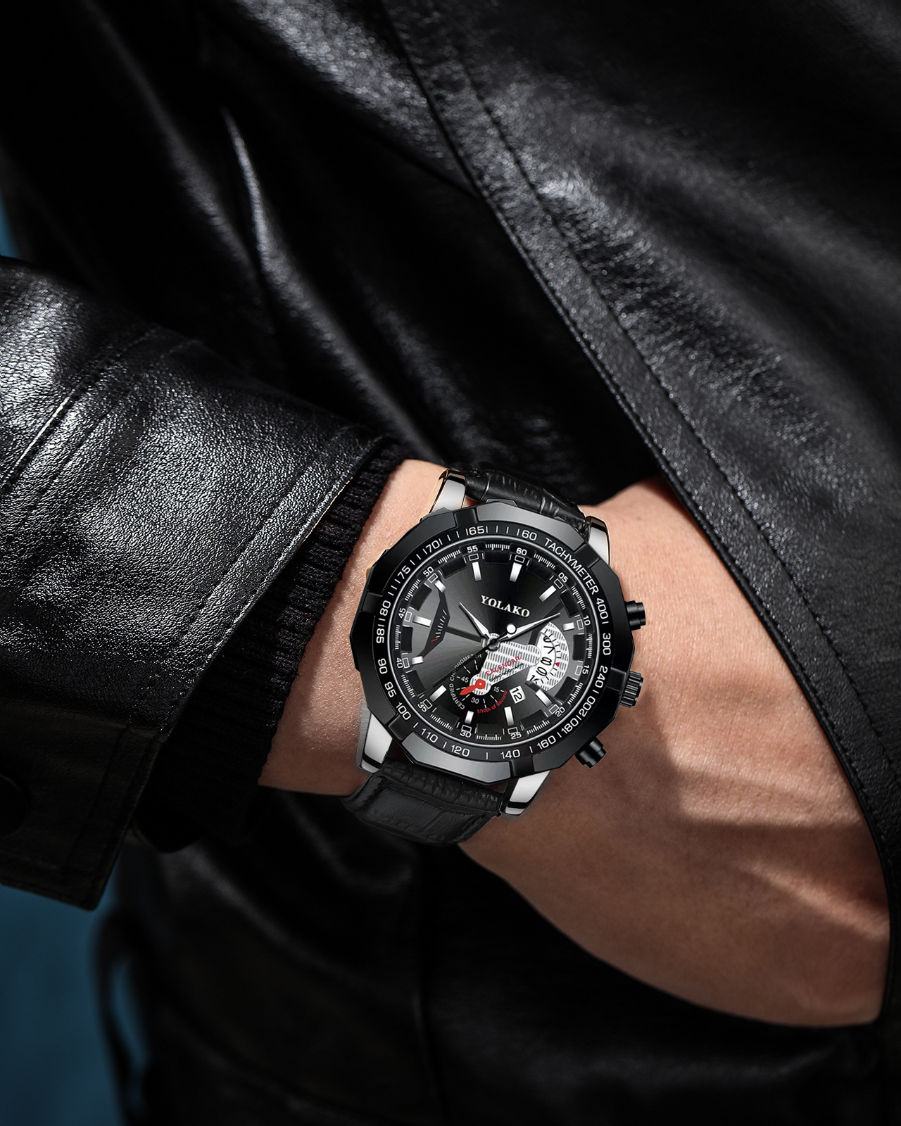 Watch Non-mechanical Watch Large Dial Men's Watch Men's Watch Super Large New Concept Calendar Creative Belt_voghion.com