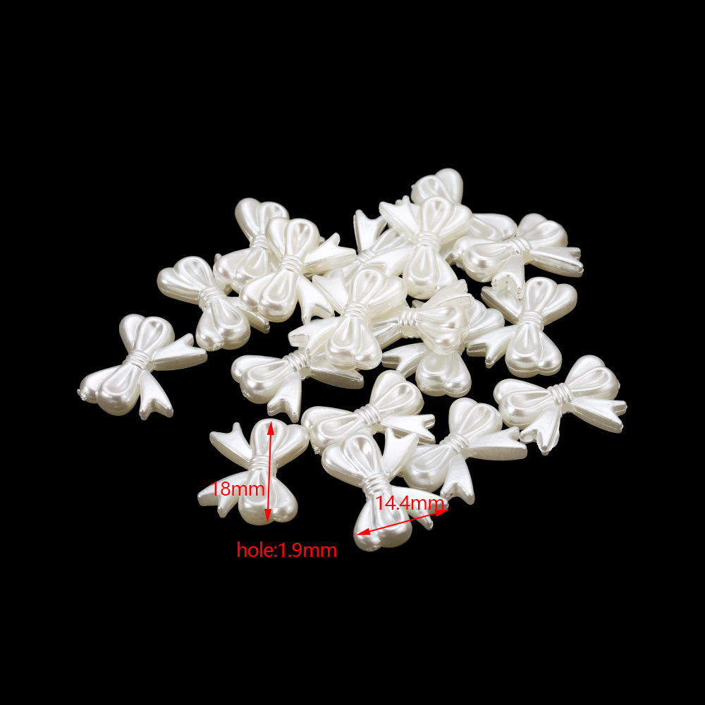 DIY Jewelry Accessories Classification 1 Piece Quantity 1 Piece ABS Imitation Pearl Butterfly Bow Knot Beads