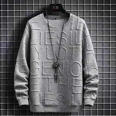 Temperament Youth Fashion Tide Lazy Trend 2022 Loose Sweat Hong Kong Style Turtleneck Round Neck Daily Men's Autumn and Winter