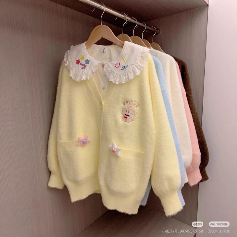 Shenzhen Nanyou Autumn and Winter Tops Soft and Lazy Knitted Sweaters for Women Korean Brand Women's Clothing Wholesale