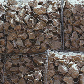 锌铝合金格宾网热镀锌石笼网箱电焊覆塑雷诺护垫防汛铅丝网笼护坡