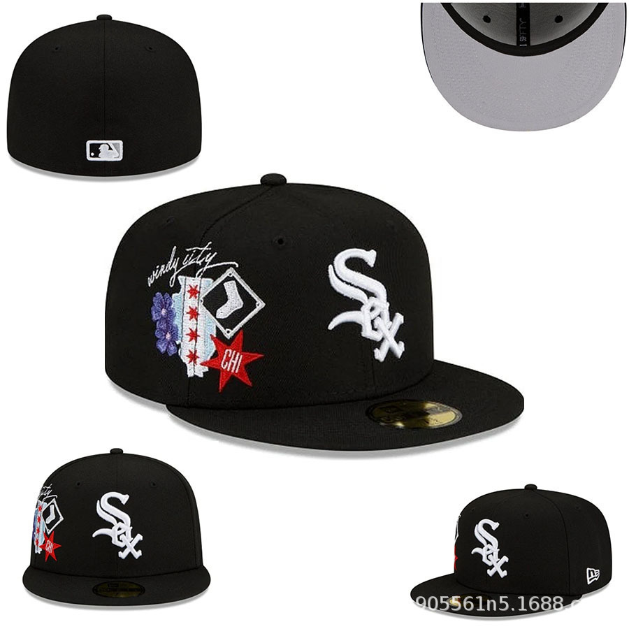 Todo cerrado, no ajustable, anti-uso de sombreros de béisbol al por mayor de comercio exterior de LA, hombres y mujeres, sombrilla de hip-hop estadounidense, sombrero de ala plana NY