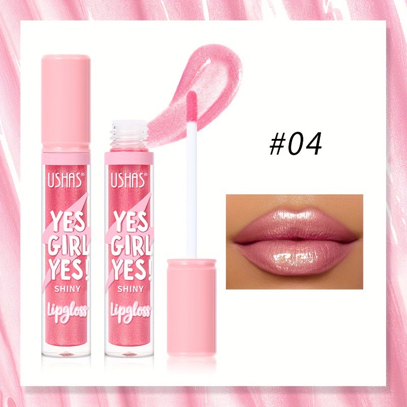 USHAS European and American Cross-border spot brillo de labios hidratante e hidratante esmalte de labios impermeable no se desvanece, no se pega a la taza de lápiz labial LG2506