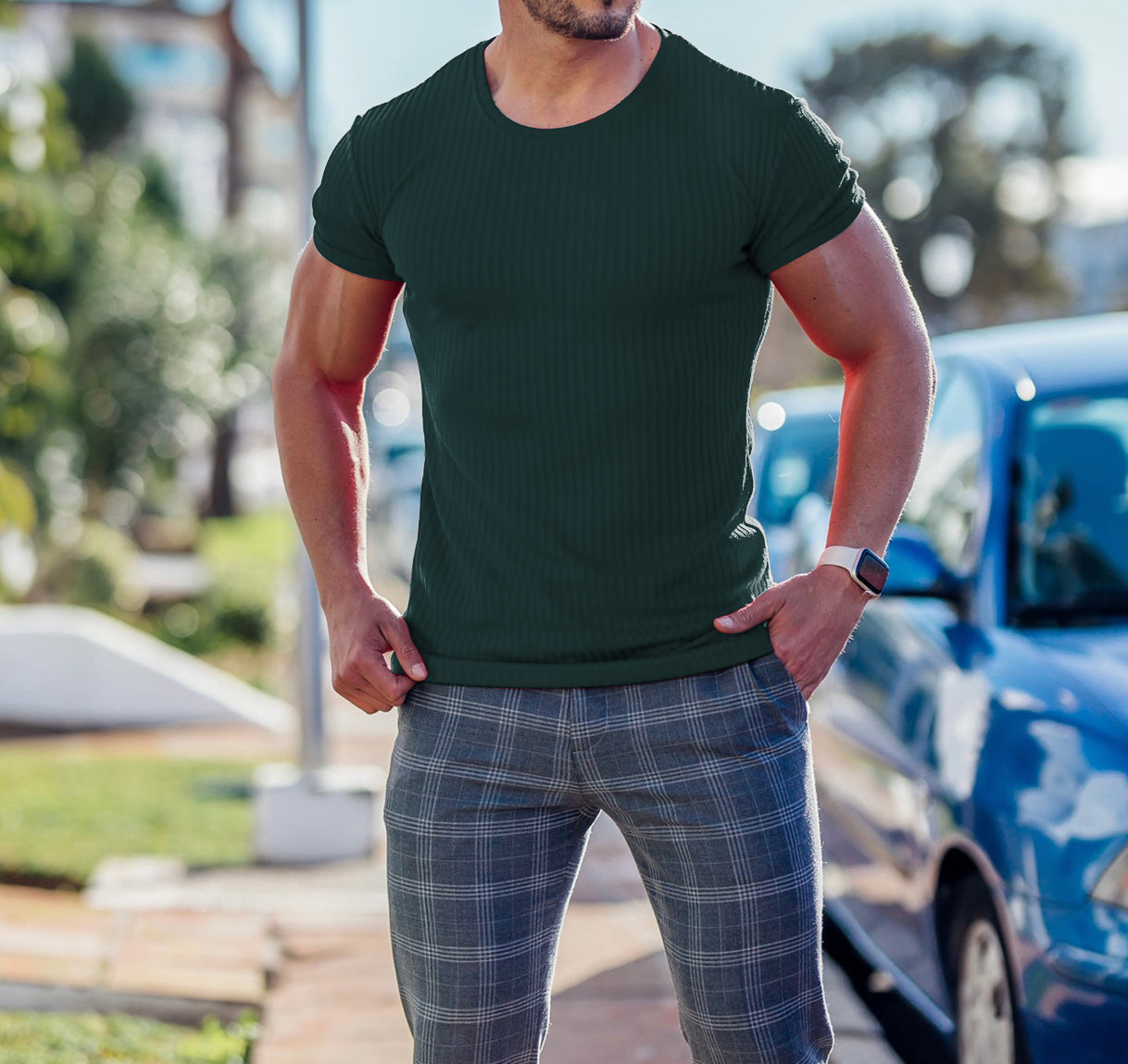 210g Weight Short Sleeve Sleeve Length Regular Sleeve Sleeve Type Polyester Fabric Type Regular Top Length T-shirt Tops Type Casual Occasion Round Neck Neckline Regular Fit Fit Type Solid Color Pattern Summer Season Men's Gender Simple Style Style Men's Solid Color Simple Style Round Neck Short Sleeve Regular Fit Men's T-shirt 13