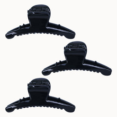 新款黑色月亮形夾5.5厘米中號PC料半成品DIY手工飾品配件廠家直銷