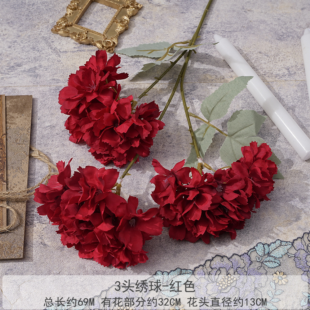 EH-3 머리 수국-레드