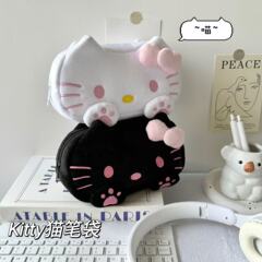 ぬいぐるみ鉛筆バッグ漫画かわいい収納大容量高価値キティ猫文具文具箱収納袋学生