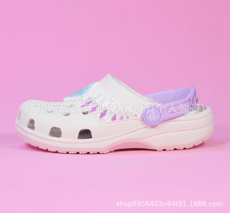 Cross2024 nuevos productos zapatos con agujeros para niños zapatos tridimensionales flores niños niñas zapatos frescos hogar ocio