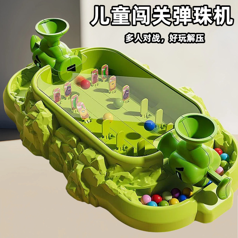 Cross-Border Children's Pinball Machine Shooting Tabletop Game Competitive Training Focus Parent-Child Interactive Educational Pinball Toy