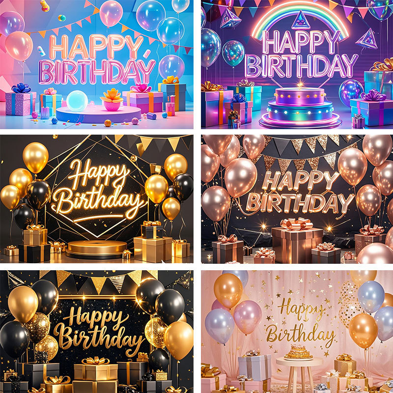 2025 feliz cumpleaños bandera bandera fiesta tela de fondo tema de cumpleaños actividad foto colgar tela decoración de la foto