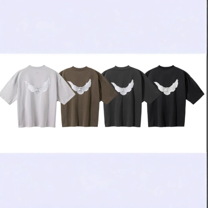 KANYE Kanye Peace Pigeon с короткими рукавами в американском стиле совместное название Hao Street ретро хип-хоп свободная мужская и женская пара футболка