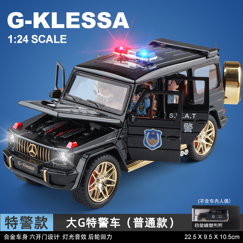 1: 24 Mercedes - Benz coche de policía negro