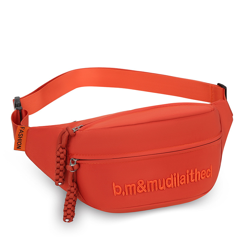 Bolso pequeño de lona casual para mujer 2024 nuevo bolso de mensajero de verano de moda bolso de pecho deportivo bolso de tela de todo fósforo riñonera para mujer