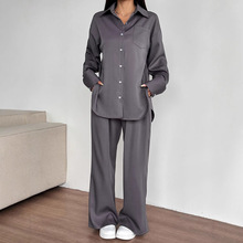 AD312品牌2025春季都市风气质女装拼贴长袖时尚休闲套装代理加盟