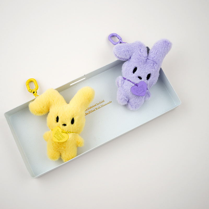Corea del Sur amor lindo dibujos animados super suave felpa Zodiaco conejo llavero colgante ins estilo bolsa coche adornos
