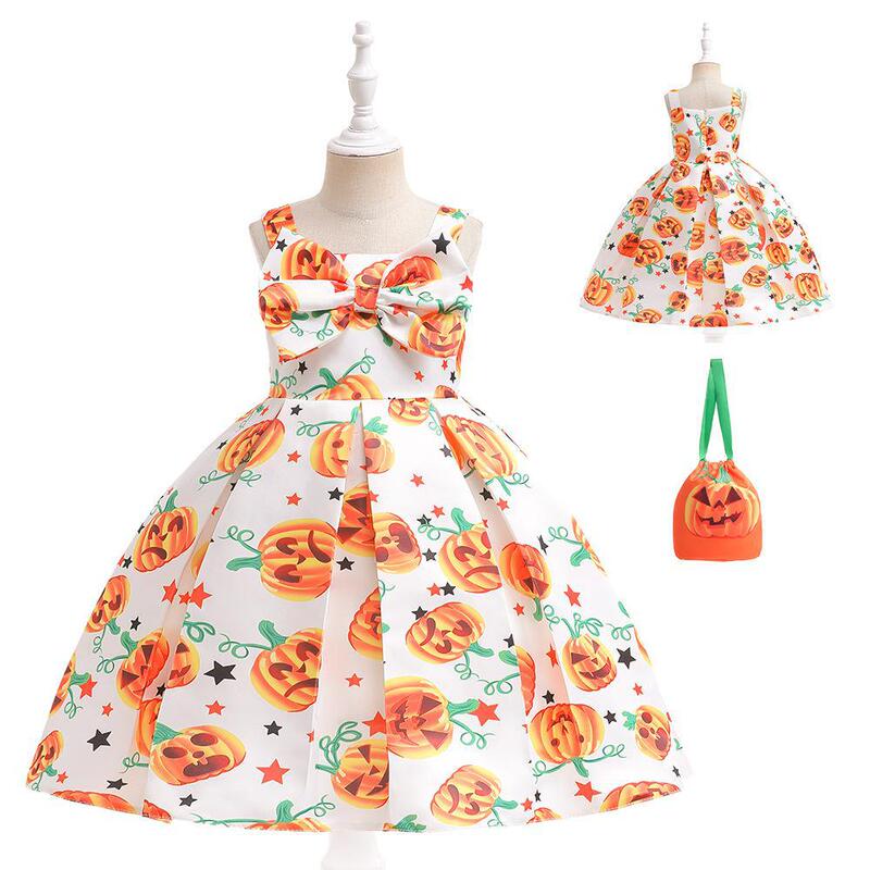 Halloween dress万聖魔女役はcos巫婆カボチャを演じてワンピースの王女のスカートを演出します。|undefined