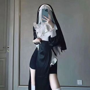 游戏动漫角色扮演修女cosplay性感变装万圣节修女制服cosplay服装-阿里巴巴