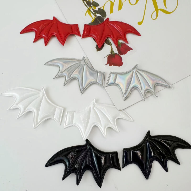 Ultrasonic Embossed Devil Horn Wings DIY Handmade Halloween Vampire Hairpin Clothes Hat Decoration Accessories Ultrasonic Embossed Devil Horn Wings DIY Handmade Halloween Vampire Hairpin Clothes Hat Decoration Accessories