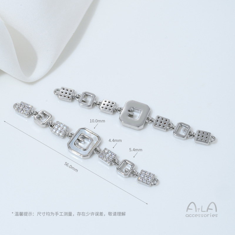 14K包金镶锆石蝴蝶葫芦樱花吊坠双吊手工diy珍珠手链项链吊饰配件|undefined