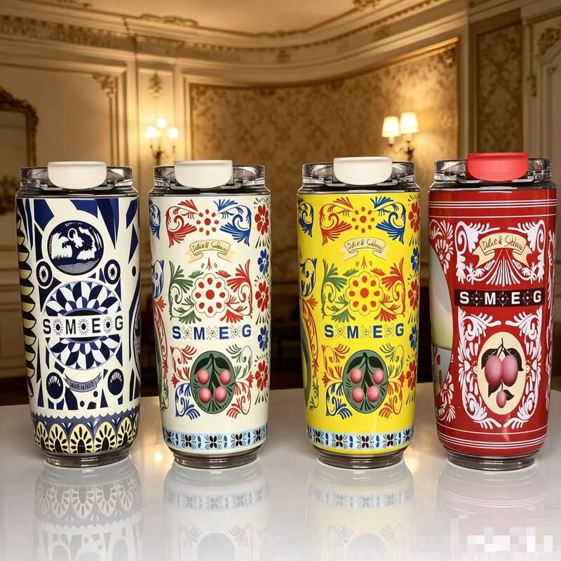 Smeg Dg Co-Branded Sicilian Travel Thermos Cup 420ml Car-Mounted Portable Coffee Cup Wholesale