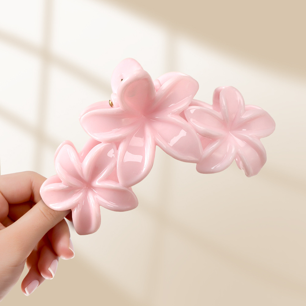 55g Weight Hair Clip, Hair Claws Hair Accessories Type 1 Piece Quantity Holiday Occasion ABS Material Flower, Fish, Shark, Plumeria Pattern All Seasons Season Women's Gender Sweet Style Sweet Women's Flower Fish Shark ABS Hair Clip Hair Claws 5