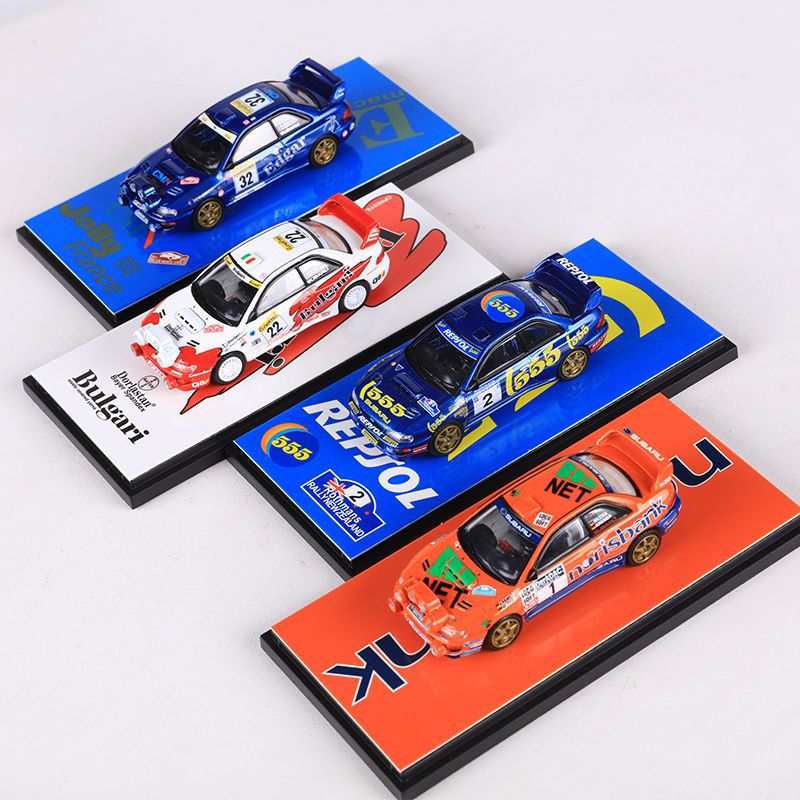 파인웍스 1:64 스바루 WRC 월드 랠리 챔피언십 랠리 카 모델 컬렉션 장식품
