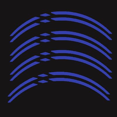 【Integrated Blade】Tire Blade Decorative Other Automotive Exterior Supplies - blue-thin-strips