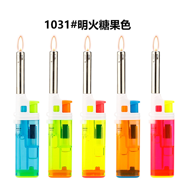 encendedor a prueba de viento mango alargado infláble seguro y duradero encendedor de boca larga vendedor fuera del usuario pistola de encendido multifuncional