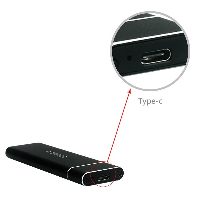Корпус для SSD M.2 с двойным интерфейсом USB3.0/Type-C — бокс NGFF для M.2 в Type-C