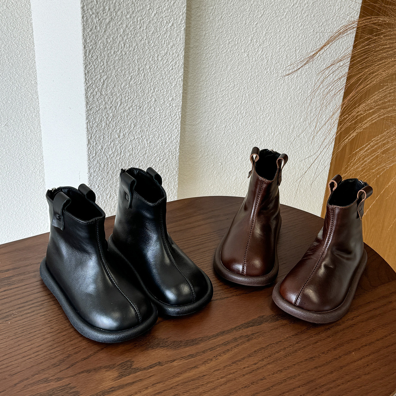 Girls' Cotton Shoes, Kidsren's Martin Short Boots, 2026 Autumn and Winter New Style, Winter Baby Leather Boots, Princess Shoes