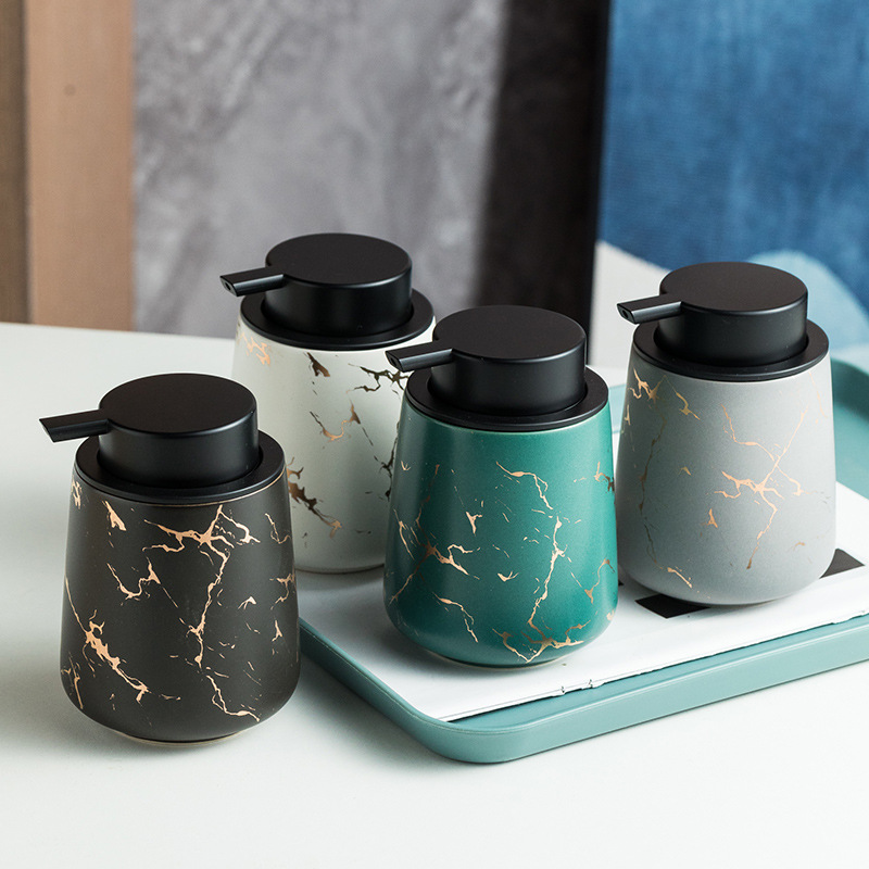 Espuma desinfectante de manos de cerámica sub-botella baño inodoro Champú gel de ducha botella de prensa Hotel Club Prensa