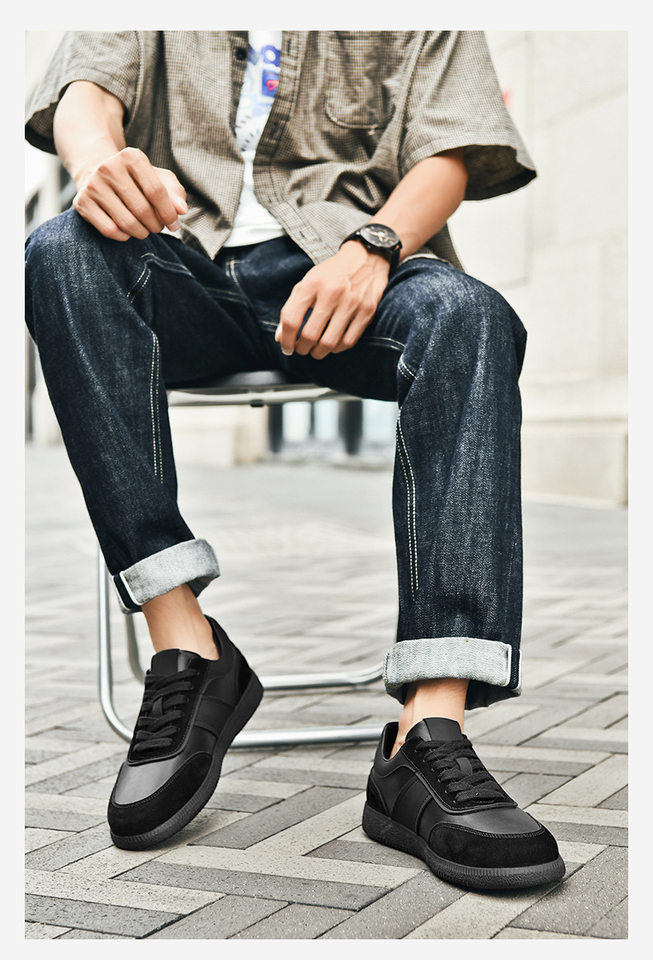 Giày sneaker nam cổ thấp đế bằng thoáng khí kiểu mới — 9157 màu đen, 9157 trắng xanh lá chi tiết 18