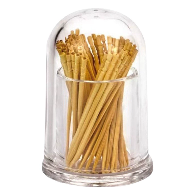 Прозрачная акриловая круглая зубочистка ведро бутылка для зубочисток пластиковые изделия утолщенные устойчивые к падению простой квадратный держатель коробки для зубочисток