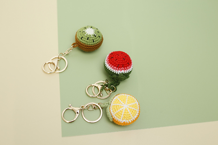 Cute Style 1 Piece Fruit Keychain Yarn Women's Cute Keychain
