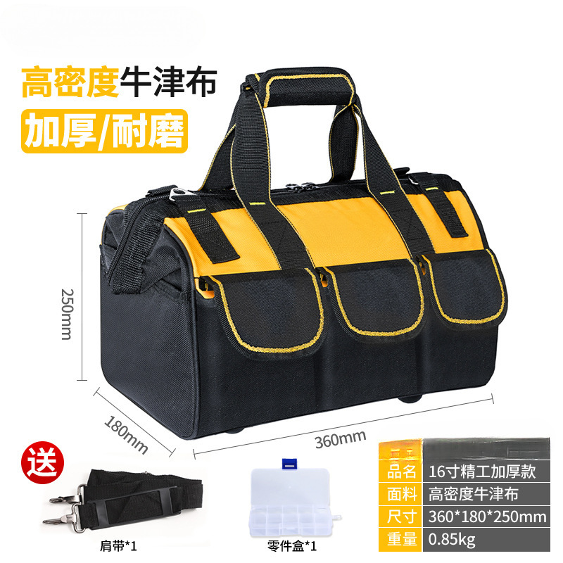 Bolsa de mantenimiento de bolsa de carpintería especial de lienzo grueso para electricista fuerte y duradero, paquete de herramientas de mano multifuncional