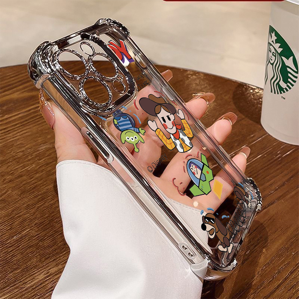 巴斯光年适用VIVO V50手机壳个性卡通OPPO四角气囊Reno13电镀壳