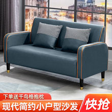 猫抓皮沙发小户型双人三人轻奢布艺客厅公寓出租房简约服装店网红