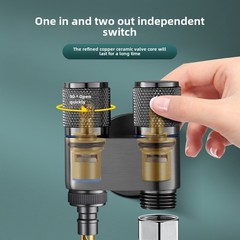 全銅洗衣機水龍頭自動止水閥專用卡扣式水嘴接頭滾筒自動46分通用