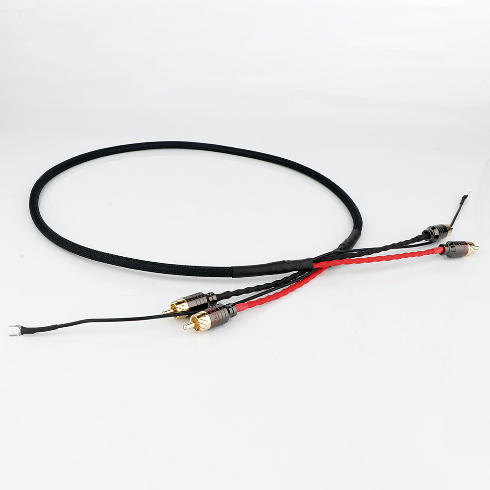 音频 RCA电缆独立屏蔽信号线 LP 黑胶唱片机放大器机箱镀金连接器