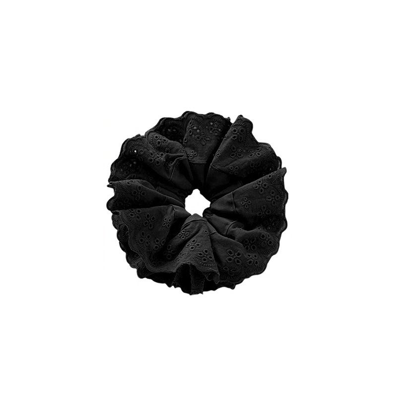 encaje blanco anillo de cabello de intestino grueso mujer sensación alta bola cabeza de cabello de cola de caballo temperamento atado cabello de cabello adornos de cabello