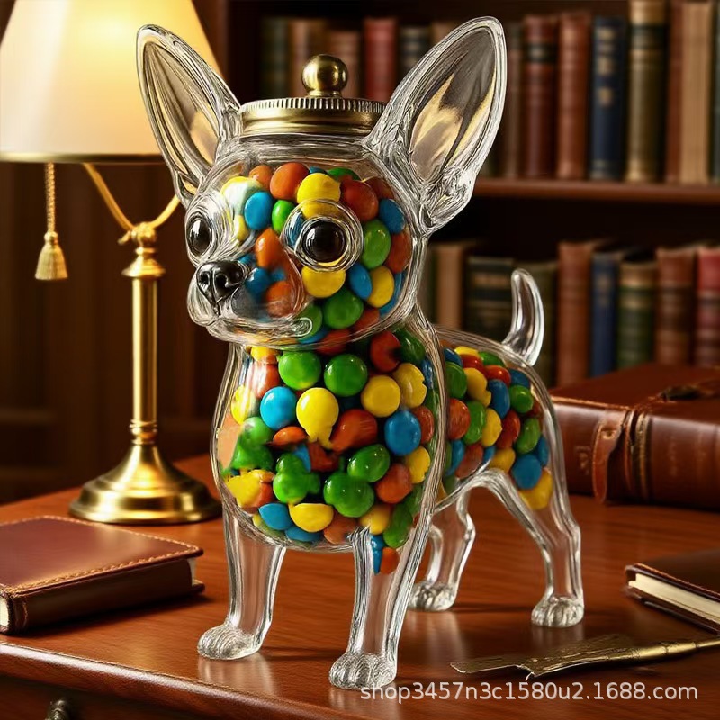 Nuevos productos transfronterizos para gatos para mascotas almacenamiento de bocadillos 1 de junio día de los niños alto contenedor de vidrio de silicona contenedor de almacenamiento de cocina