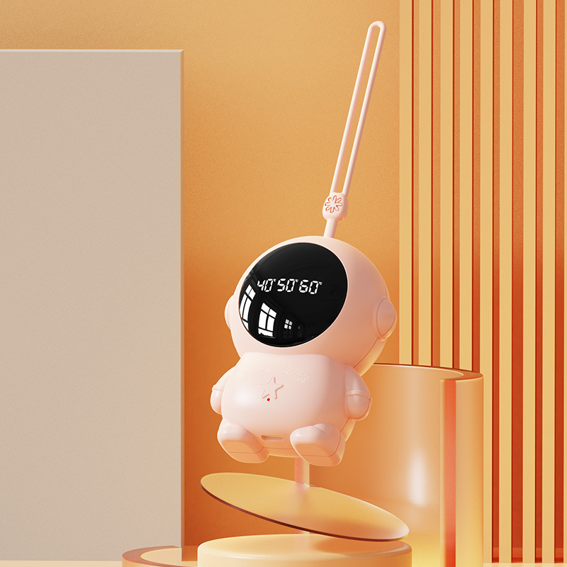 Mini lindos astronautas calentadores de mano de invierno dibujos animados astronautas portátiles USB recargable calentador bebé