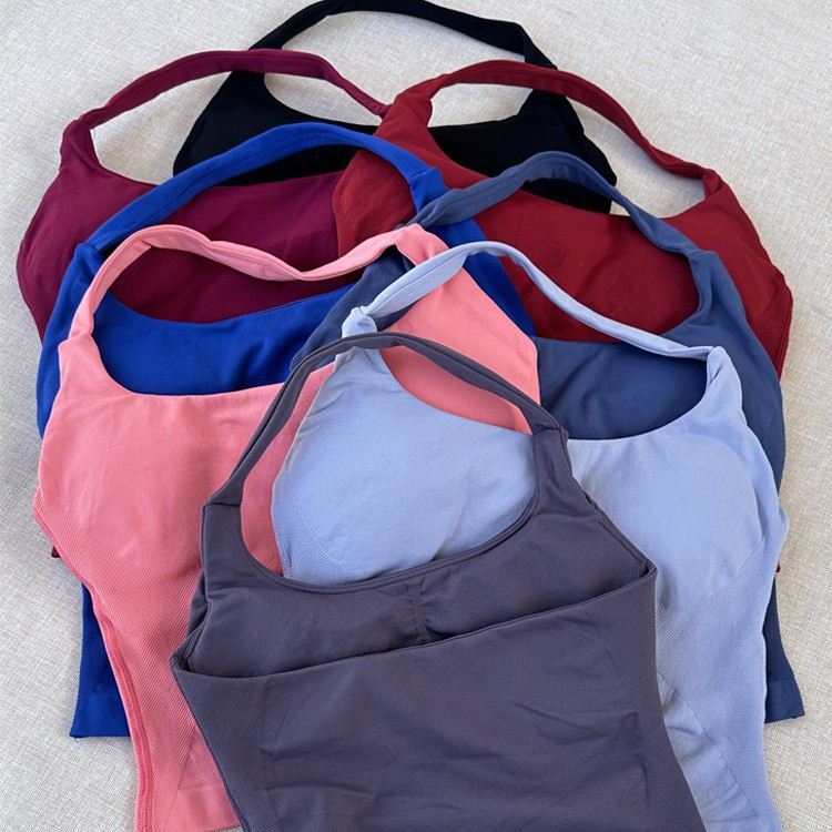 Chaleco deportivo halter de yoga sin costuras de estilo europeo y americano transfronterizo DFYNE