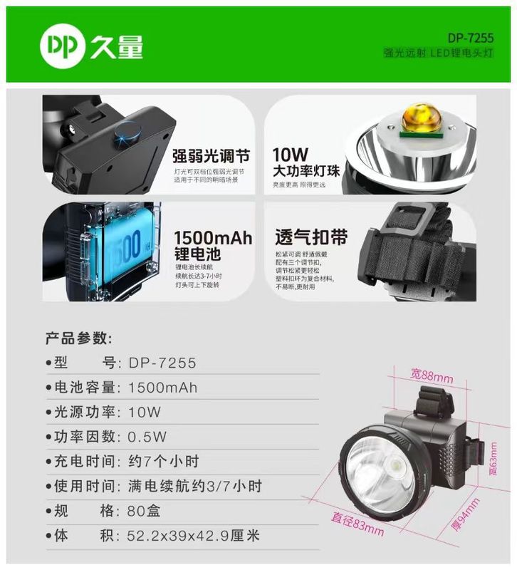 Jiuliang ヘッドランプ懐中電灯 2025 新しい強力な光充電超長バッテリー寿命長距離超高輝度ヘッドマウント超軽量小型マイナーズランプ|undefined