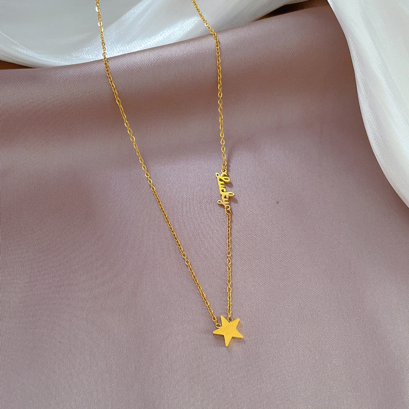 Fashion Star Titanium Steel Necklace 1 Piece