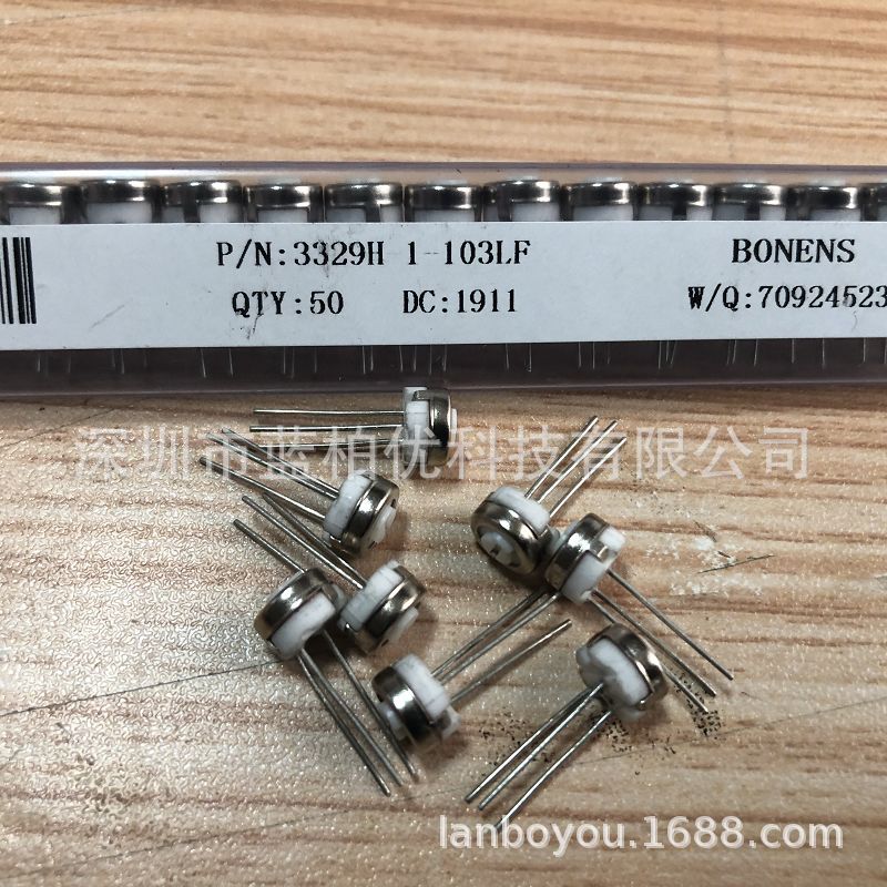 3329H-1-103LF 可调电阻 可变微调电位器 3329H-10K 立式陶瓷顶调