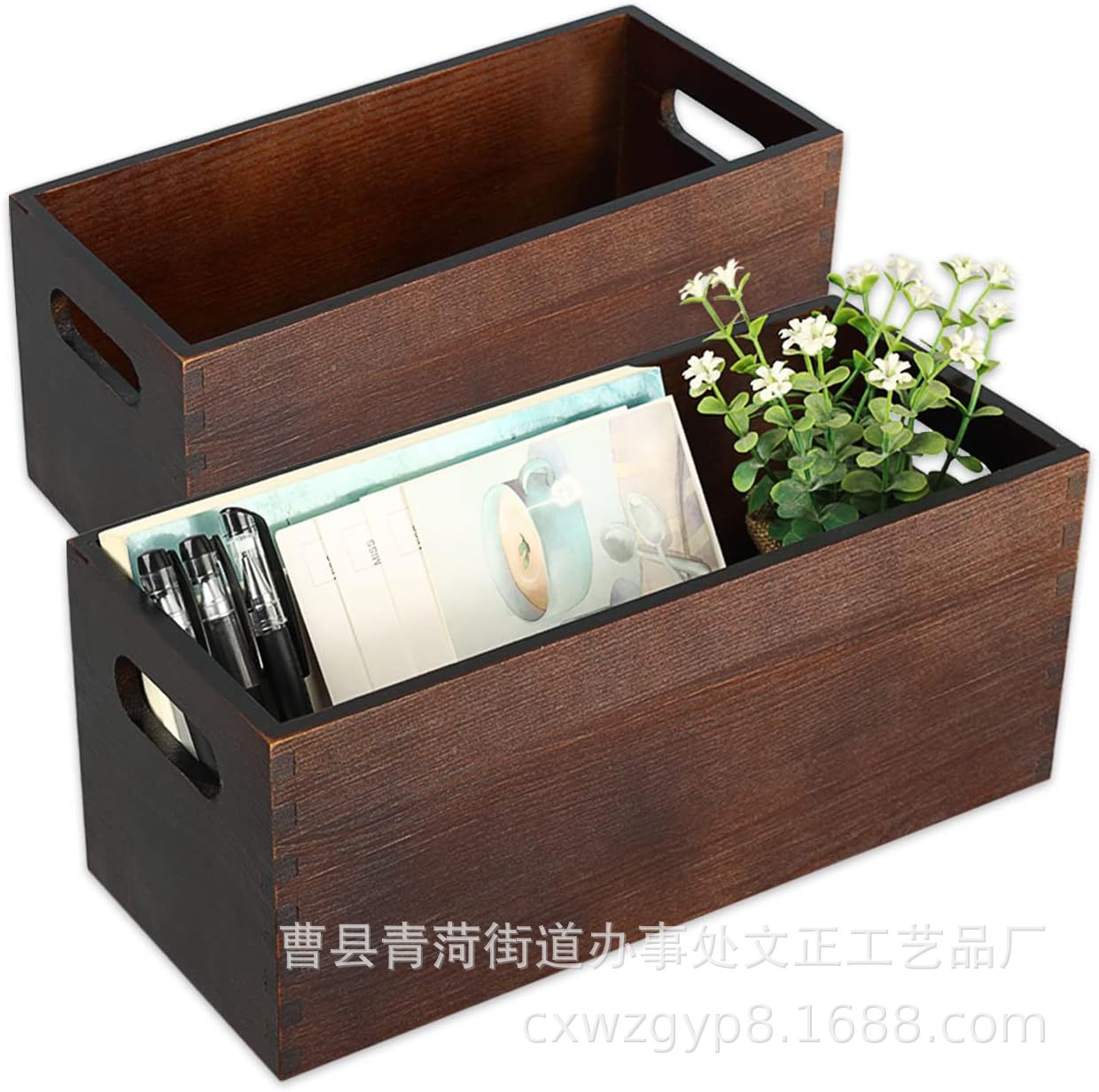 나무 덮지 않은 나무 상자 Zakka 식료품 저장 상자 휴대용 창조적 인 홈 데스크탑 나무 저장 상자
